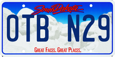 SD license plate 0TBN29