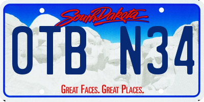 SD license plate 0TBN34