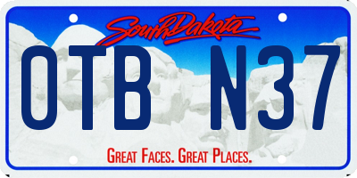 SD license plate 0TBN37