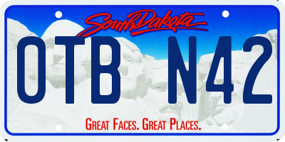 SD license plate 0TBN42