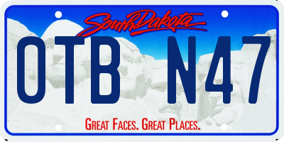SD license plate 0TBN47