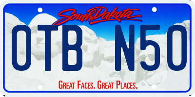 SD license plate 0TBN50