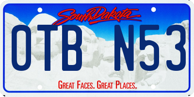 SD license plate 0TBN53