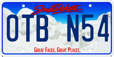 SD license plate 0TBN54