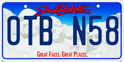 SD license plate 0TBN58