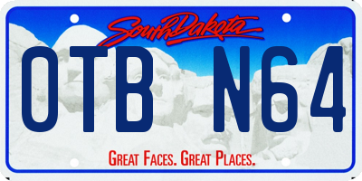 SD license plate 0TBN64