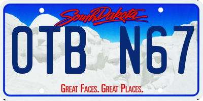 SD license plate 0TBN67