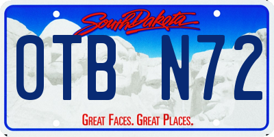 SD license plate 0TBN72