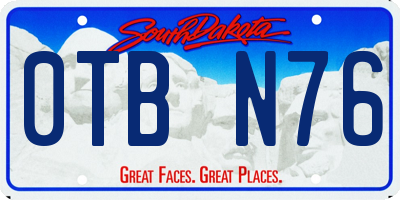 SD license plate 0TBN76