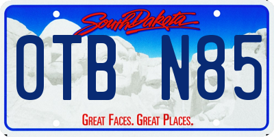 SD license plate 0TBN85