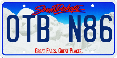 SD license plate 0TBN86