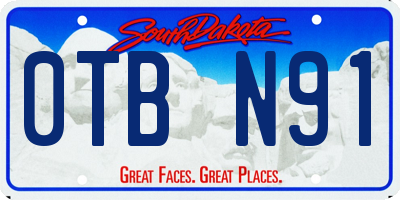 SD license plate 0TBN91