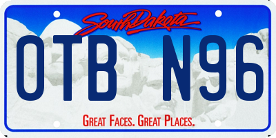 SD license plate 0TBN96