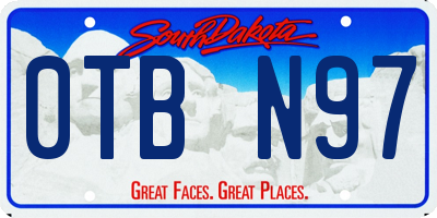 SD license plate 0TBN97