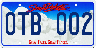 SD license plate 0TBO02