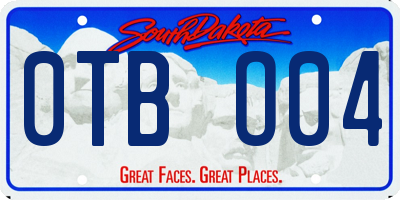 SD license plate 0TBO04