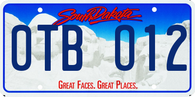 SD license plate 0TBO12