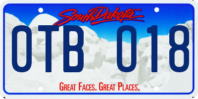 SD license plate 0TBO18