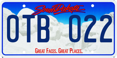 SD license plate 0TBO22
