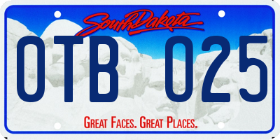 SD license plate 0TBO25