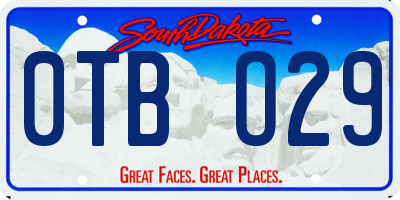 SD license plate 0TBO29