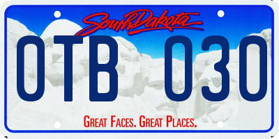 SD license plate 0TBO30