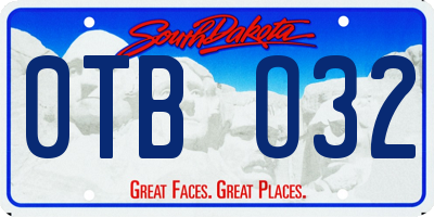 SD license plate 0TBO32