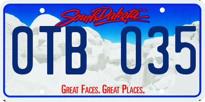SD license plate 0TBO35