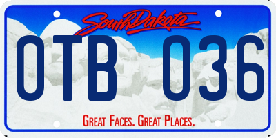 SD license plate 0TBO36