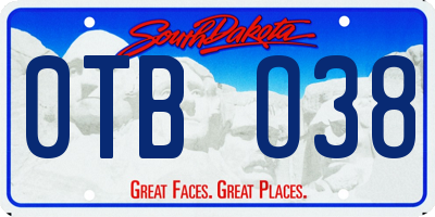 SD license plate 0TBO38
