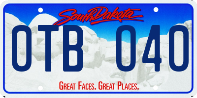 SD license plate 0TBO40