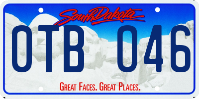 SD license plate 0TBO46