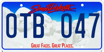SD license plate 0TBO47