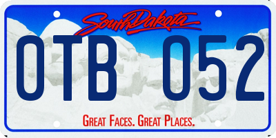 SD license plate 0TBO52