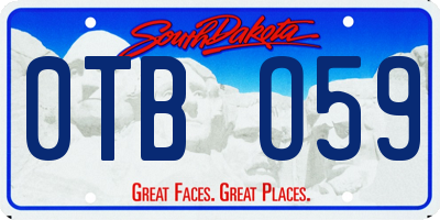 SD license plate 0TBO59
