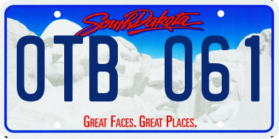 SD license plate 0TBO61