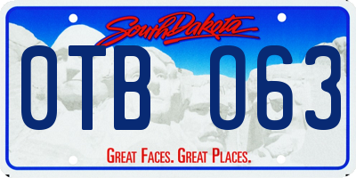 SD license plate 0TBO63