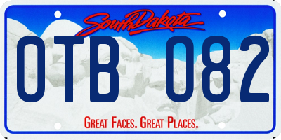 SD license plate 0TBO82