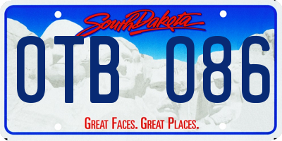 SD license plate 0TBO86