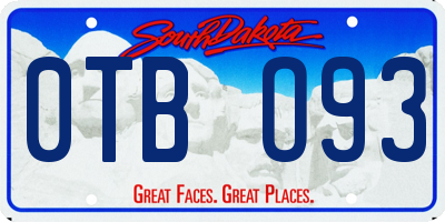 SD license plate 0TBO93