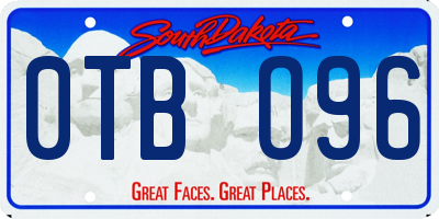 SD license plate 0TBO96