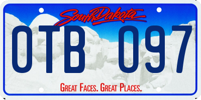 SD license plate 0TBO97