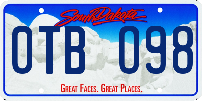 SD license plate 0TBO98
