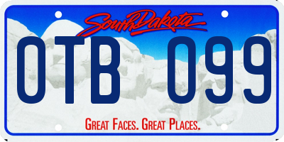 SD license plate 0TBO99