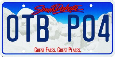 SD license plate 0TBP04