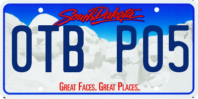 SD license plate 0TBP05