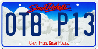 SD license plate 0TBP13