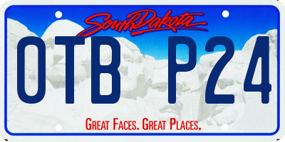 SD license plate 0TBP24