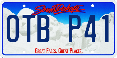 SD license plate 0TBP41