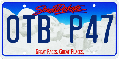 SD license plate 0TBP47
